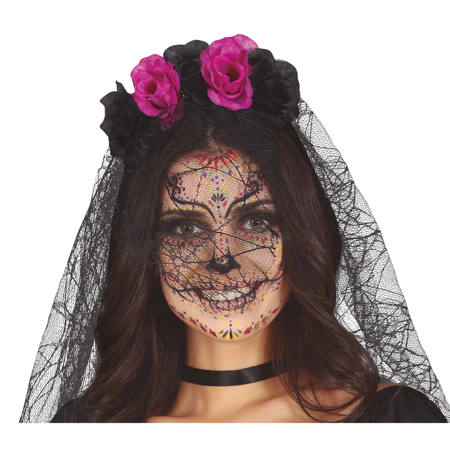 Diadem Blumen mit Schleier-Guirca-Deinparadies.ch