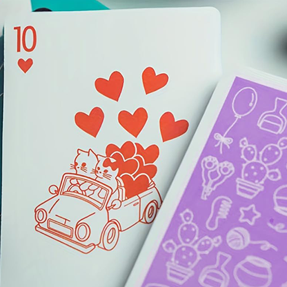 Diary of Kitten and Puppy - Kitten Purple Edition Playing Cards-David Jon-Deinparadies.ch
