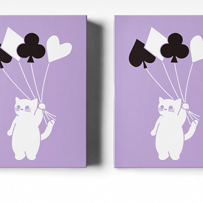 Diary of Kitten and Puppy - Kitten Purple Edition Playing Cards-David Jon-Deinparadies.ch