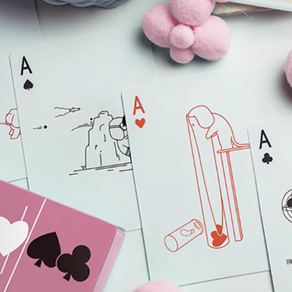 Diary of Kitten and Puppy - Puppy Pink Edition Playing Cards-David Jon-Deinparadies.ch
