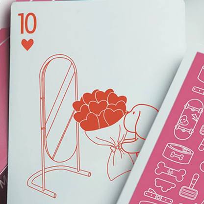 Diary of Kitten and Puppy - Puppy Pink Edition Playing Cards-David Jon-Deinparadies.ch