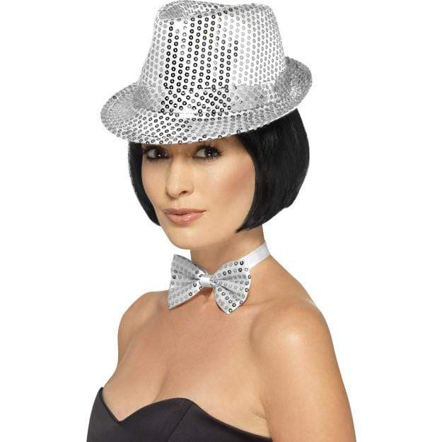 Disco Sequin Hat Silver Smiffys at Deinparadies.ch