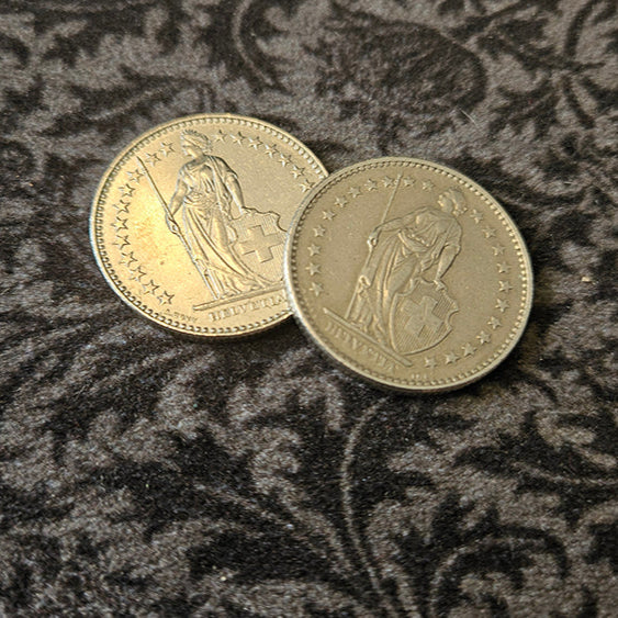 Doppelkopf Münze 2-Franken-Roy Kueppers-Deinparadies.ch