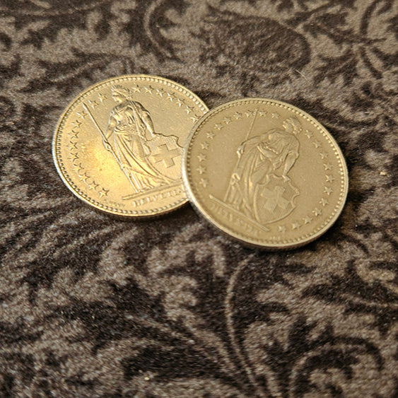 Doppelkopf Münze 2-Franken-Roy Kueppers-Deinparadies.ch