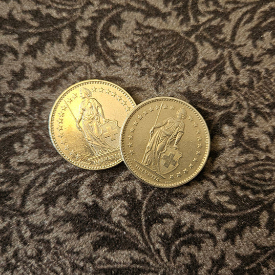 Doppelkopf Münze 2-Franken-Roy Kueppers-Deinparadies.ch