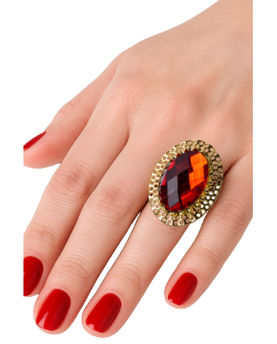 Edler Ring mit rotem Stein-Carnival Toys-Deinparadies.ch