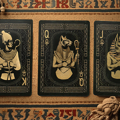 Egypt Mythology Black Edition (Pharaoh, Dark Gray) Playing Cards-Jacinto José Moyano Guerrero-Deinparadies.ch