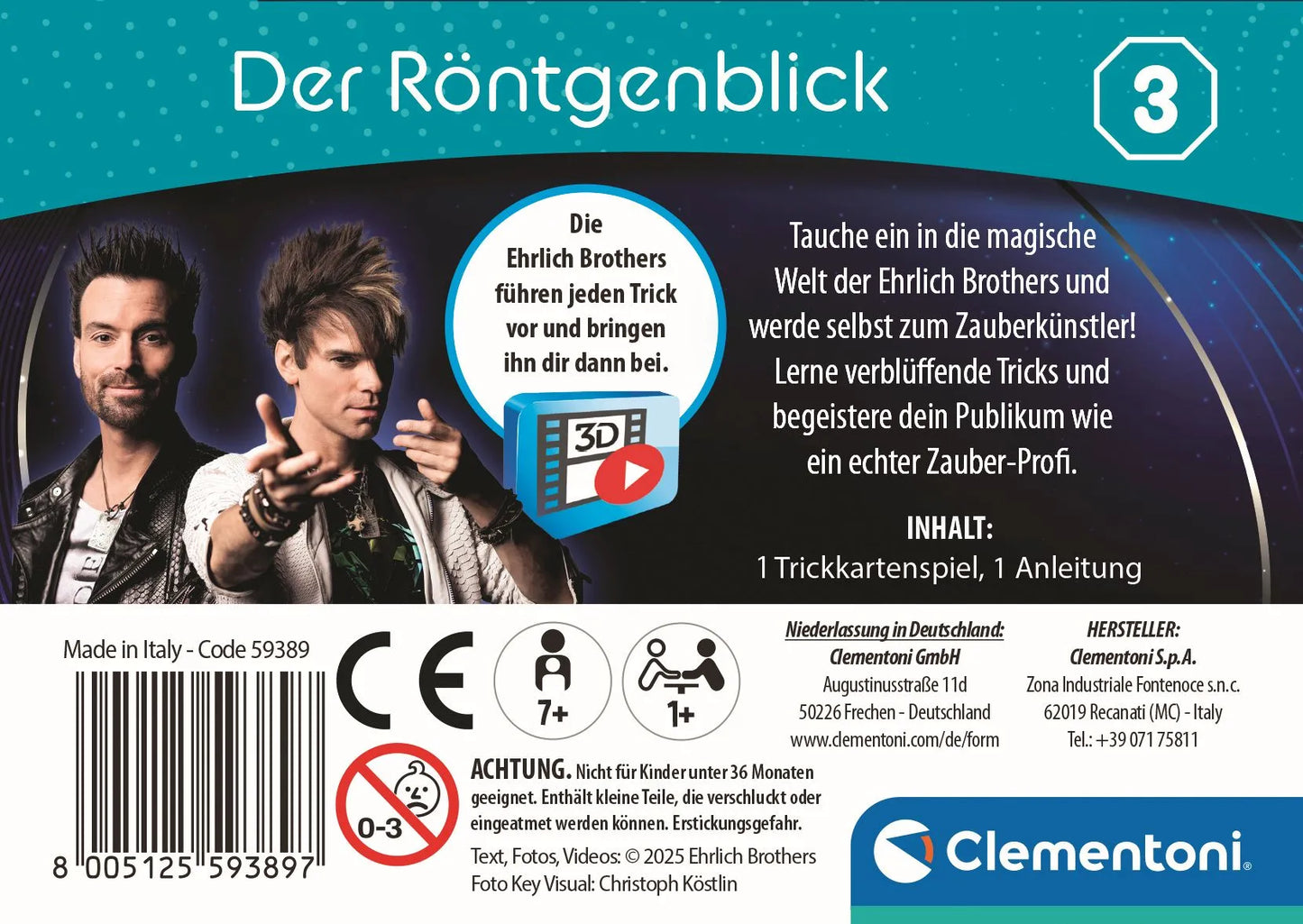 Ehrlich Brothers: Der Röntgenblick-Clementoni-Deinparadies.ch