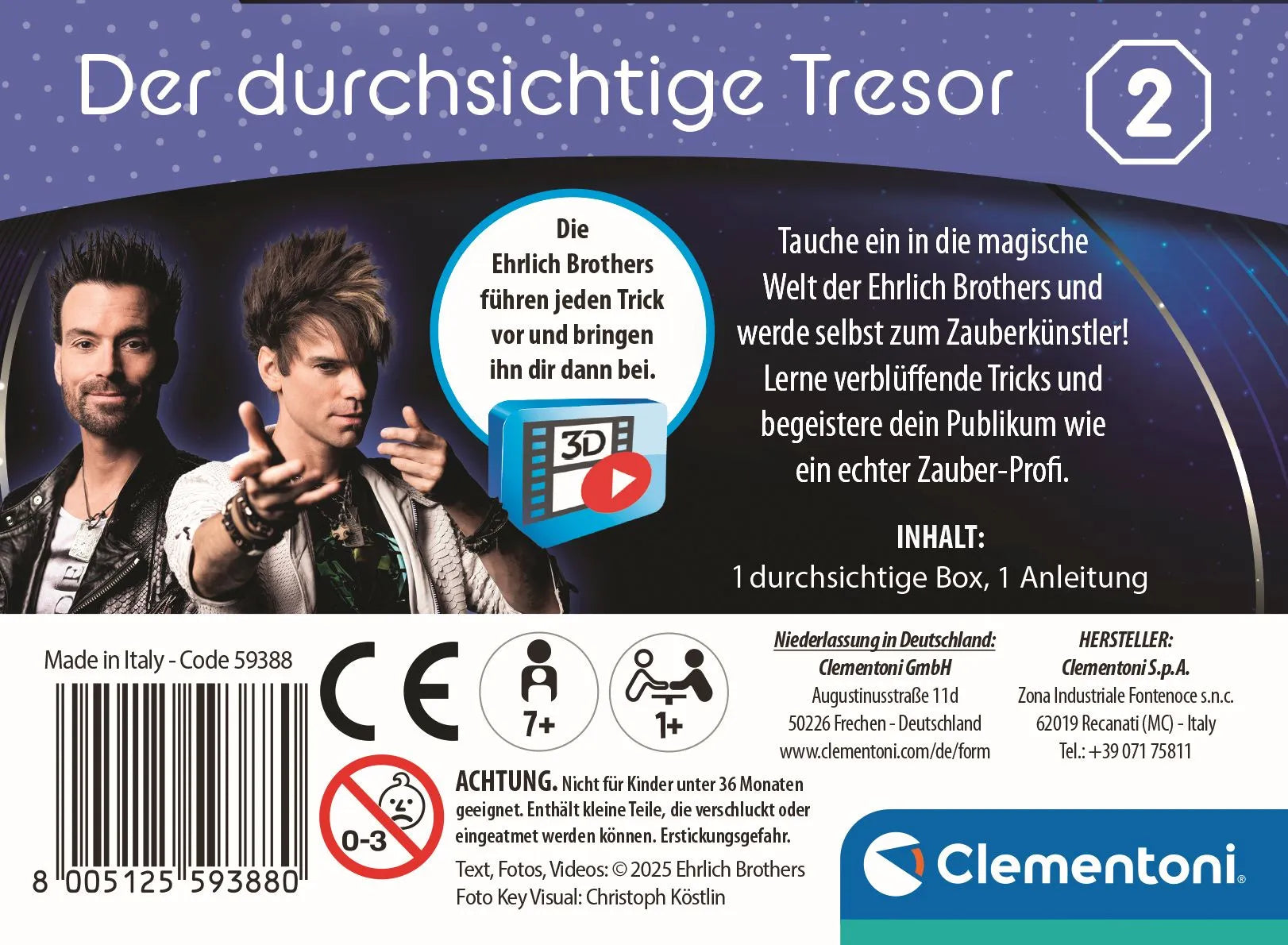 Ehrlich Brothers: Der durchsichtige Tresor-Clementoni-Deinparadies.ch