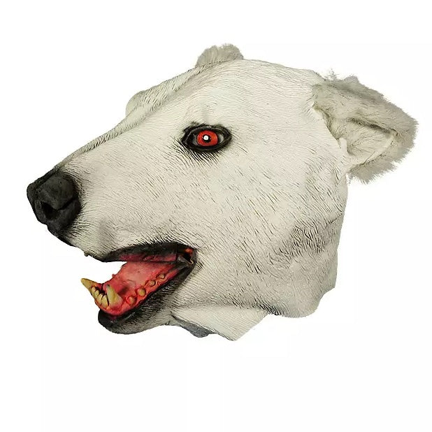 Polar bear mask latex | white