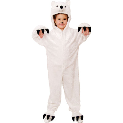 Costume da orso polare in peluche per bambini