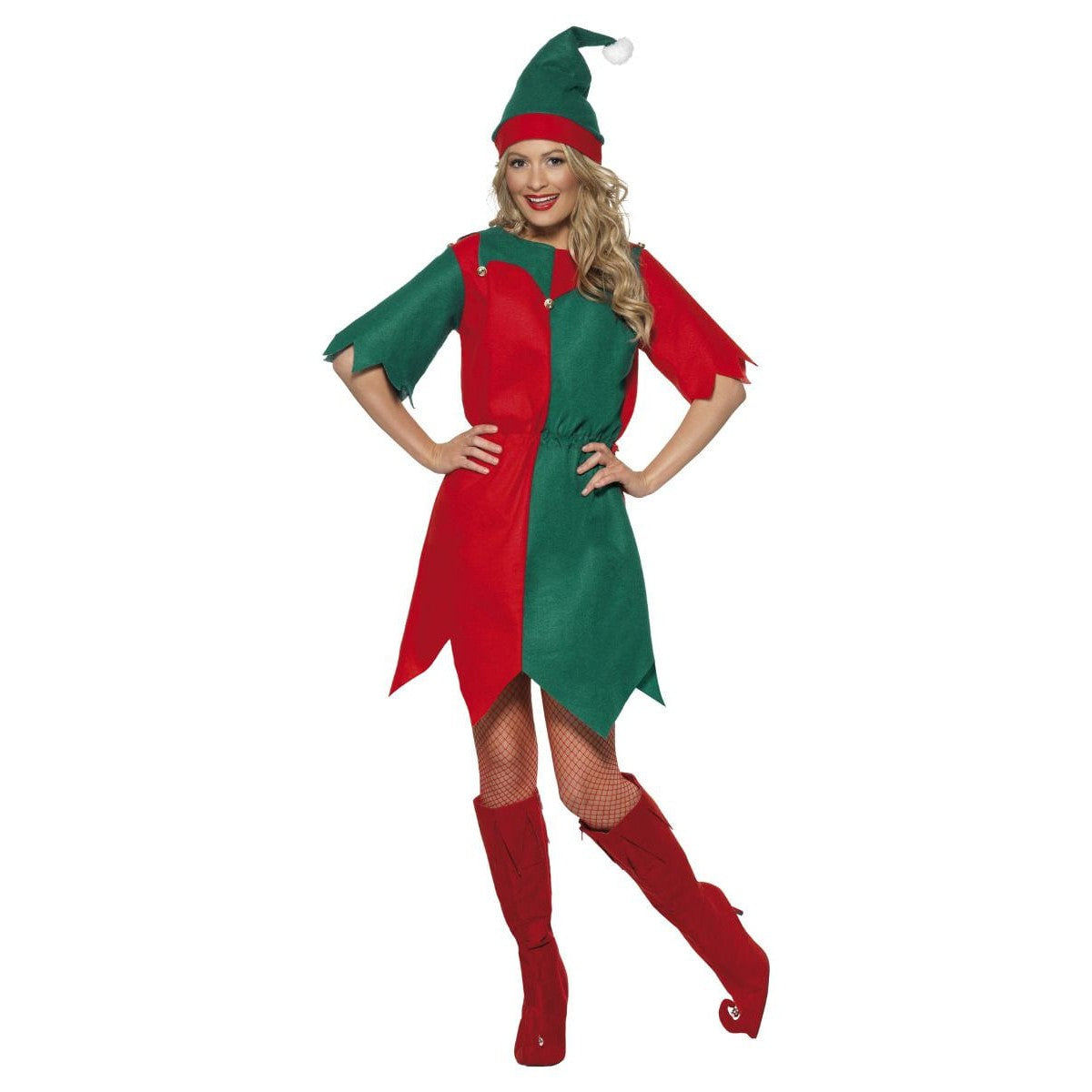 Costume Elfe de Smiffy Rouge-Vert Deinparadies.ch
