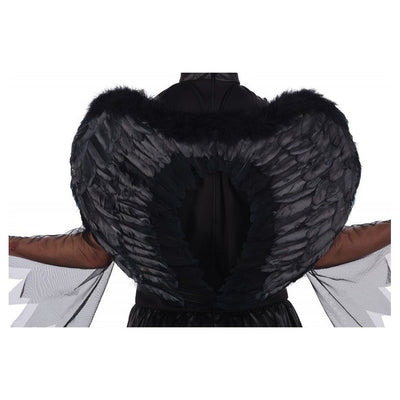 Angel wings half round feathers black chaks Deinparadies.ch
