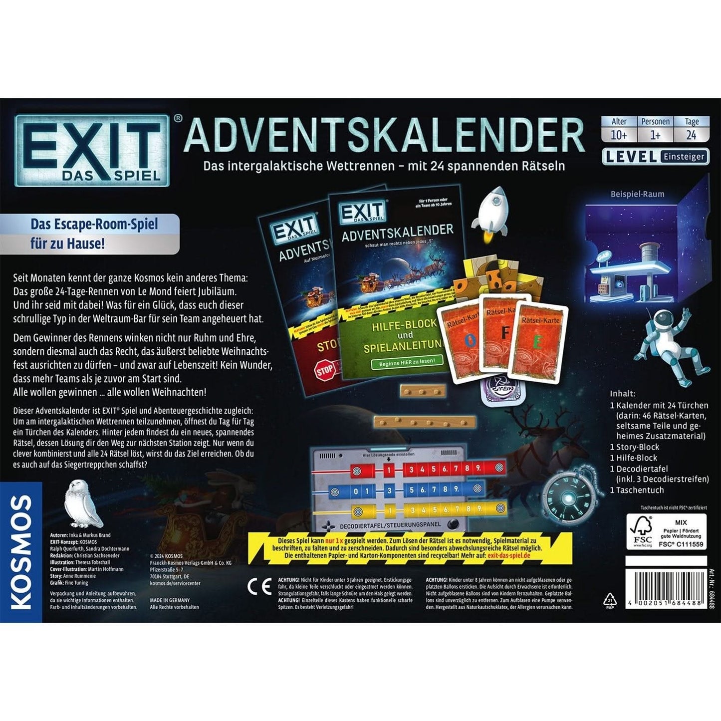 Exit Adventskalender 2024-Kosmos-Deinparadies.ch