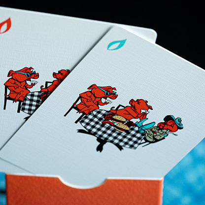 FRANKLIN BBQ CLASSIC ORANGE PLAYING CARDS-FULTONS Playing Cards-Deinparadies.ch
