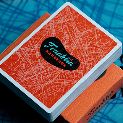 FRANKLIN BBQ CLASSIC ORANGE PLAYING CARDS-FULTONS Playing Cards-Deinparadies.ch