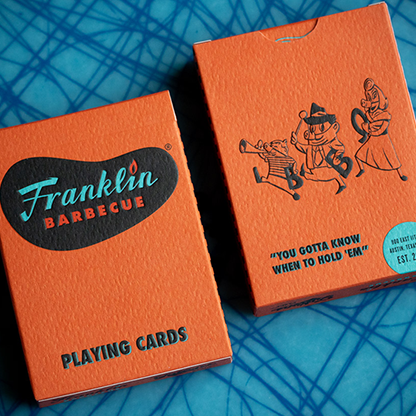 FRANKLIN BBQ CLASSIC ORANGE PLAYING CARDS-FULTONS Playing Cards-Deinparadies.ch