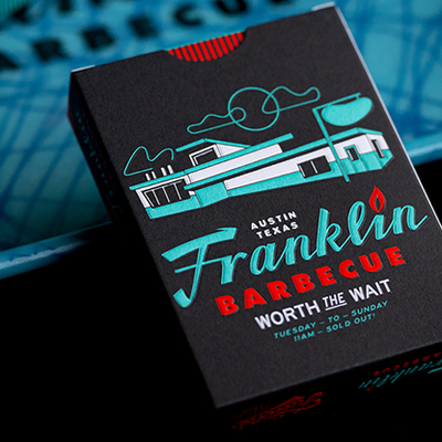 FRANKLIN BBQ RETRO BLACK PLAYING CARDS-FULTONS Playing Cards-Deinparadies.ch