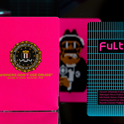 FULTONS Arcade TRON Edition Pink and Blue Foil Playing Cards-FULTONS Playing Cards-Deinparadies.ch