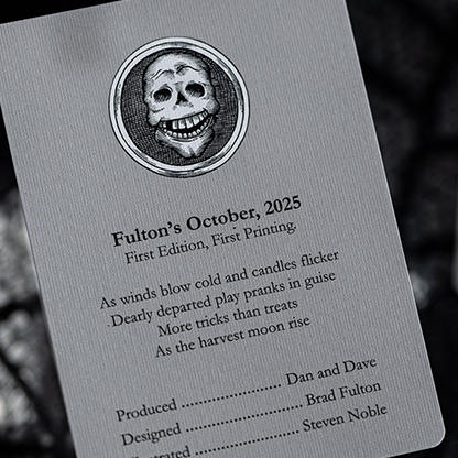 FULTONS OCTOBER TOMBSTONE GREY PLAYING CARDS-FULTONS Playing Cards-Deinparadies.ch