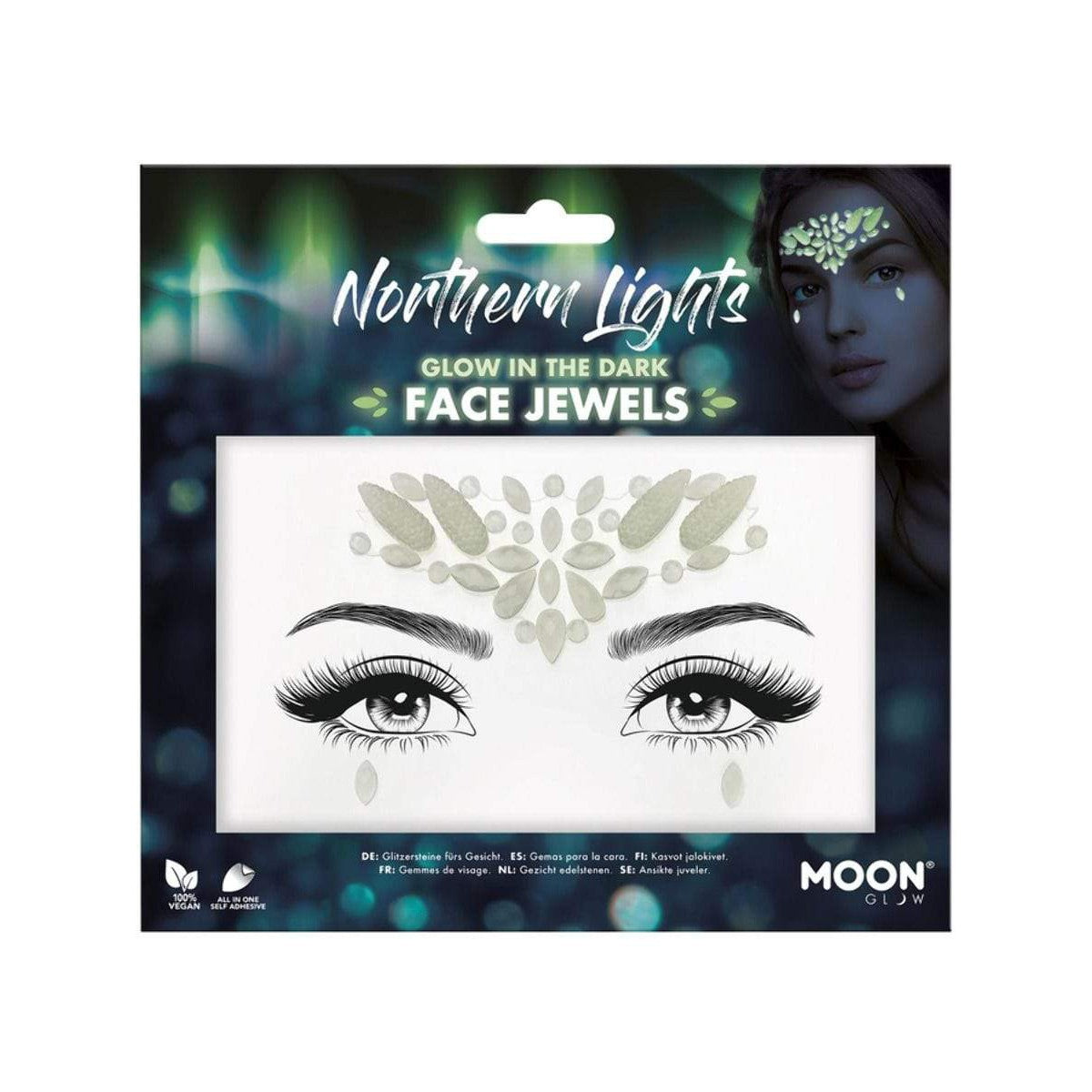 Face Jewels Glow in the Dark Northern Lights Moon Creations Deinparadies.ch