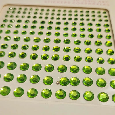 Face Jewels | Klebesteine hellgrün-Party Owl-Deinparadies.ch