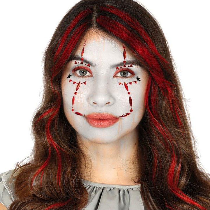 Face Jewels | Selbstklebende Strasssteine | Clown-Guirca-Deinparadies.ch