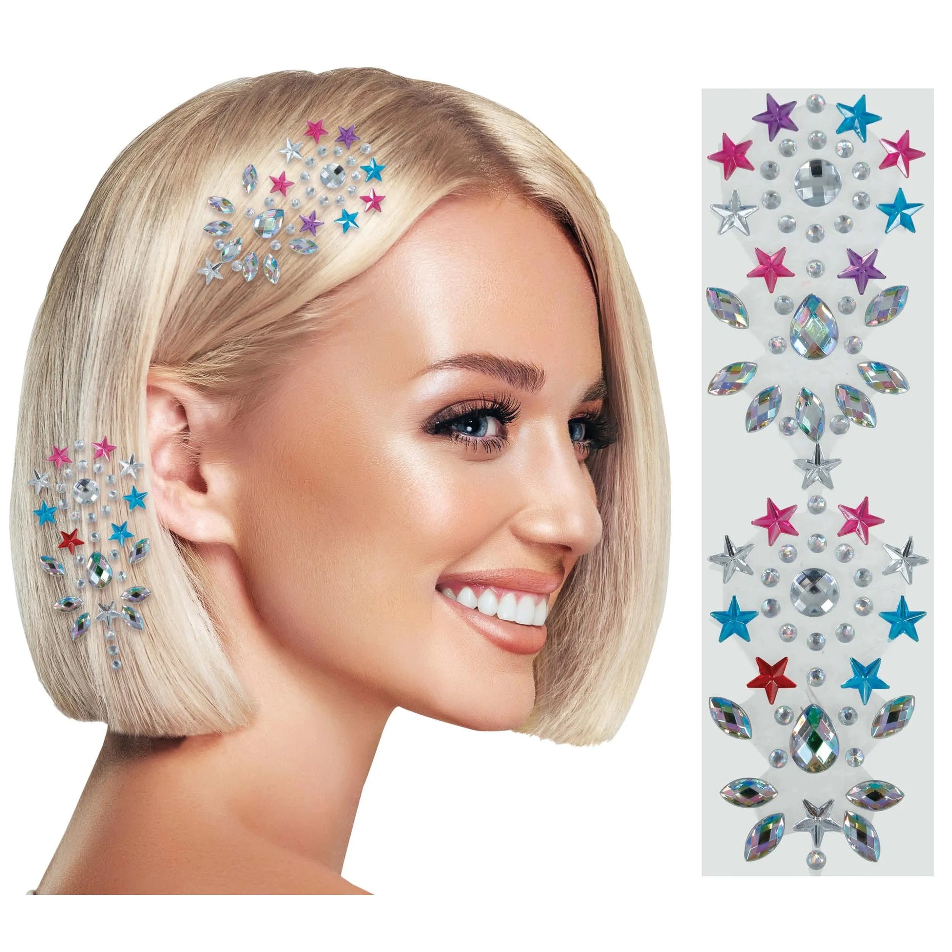 Face Jewels | Selbstklebende Strasssteine | bunt-Guirca-Deinparadies.ch