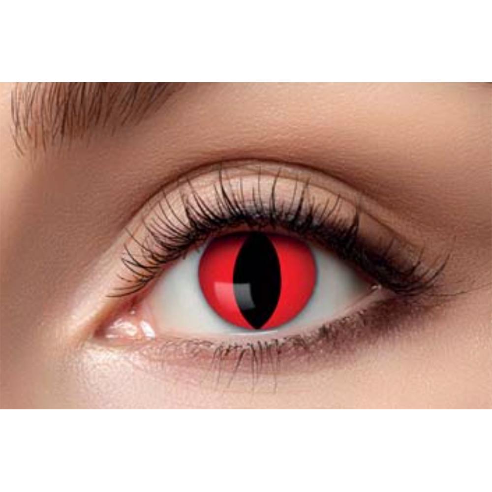 Farbige Kontaktlinsen Katzenauge | 3-Monatslinsen - Rot - Catcher