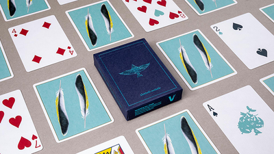 Feather Deck: Goldfinch Edition (Teal) by Joshua Jay Vanishing Inc Deinparadies.ch
