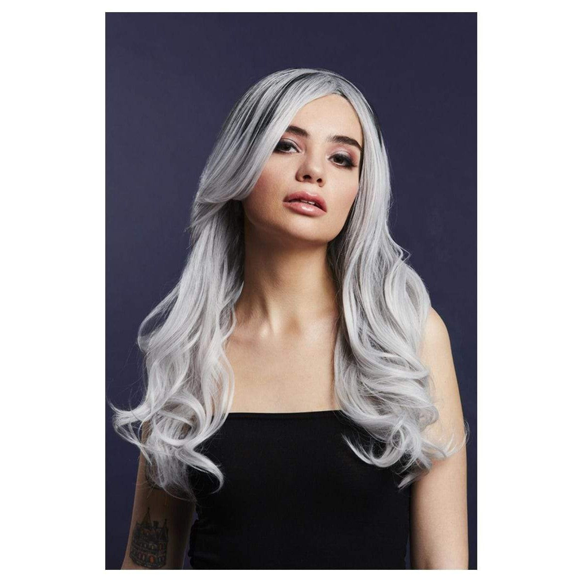 Fever Khloe Wig, True Blend Ice Silver Smiffys at Deinparadies.ch