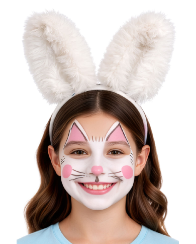 Flauschige weisse Hasenohren für Kinder-Carnival Toys-Deinparadies.ch