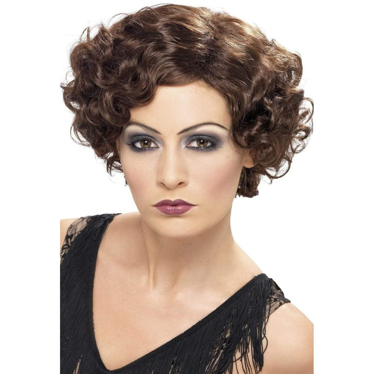 Flirty Flapper Wig 20er Jahre braun Smiffys bei Deinparadies.ch
