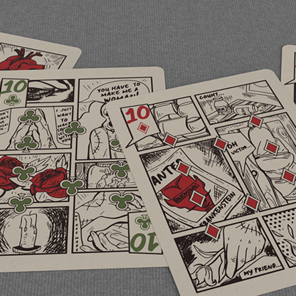 Frankenstein Series Comic Edition (Gilded) Playing Cards-GABANGEL-Deinparadies.ch