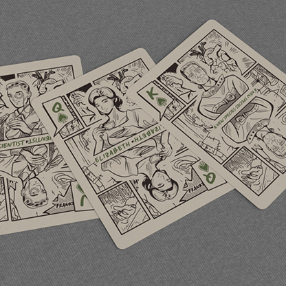 Frankenstein Series Comic Edition (Gilded) Playing Cards-GABANGEL-Deinparadies.ch