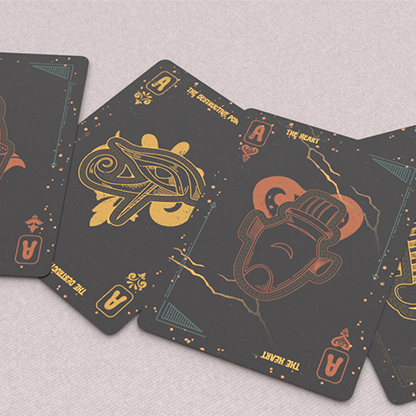 Frankenstein Series Egypt Edition (Gilded) Playing Cards-GABANGEL-Deinparadies.ch