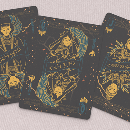 Frankenstein Series Egypt Edition (Gilded) Playing Cards-GABANGEL-Deinparadies.ch