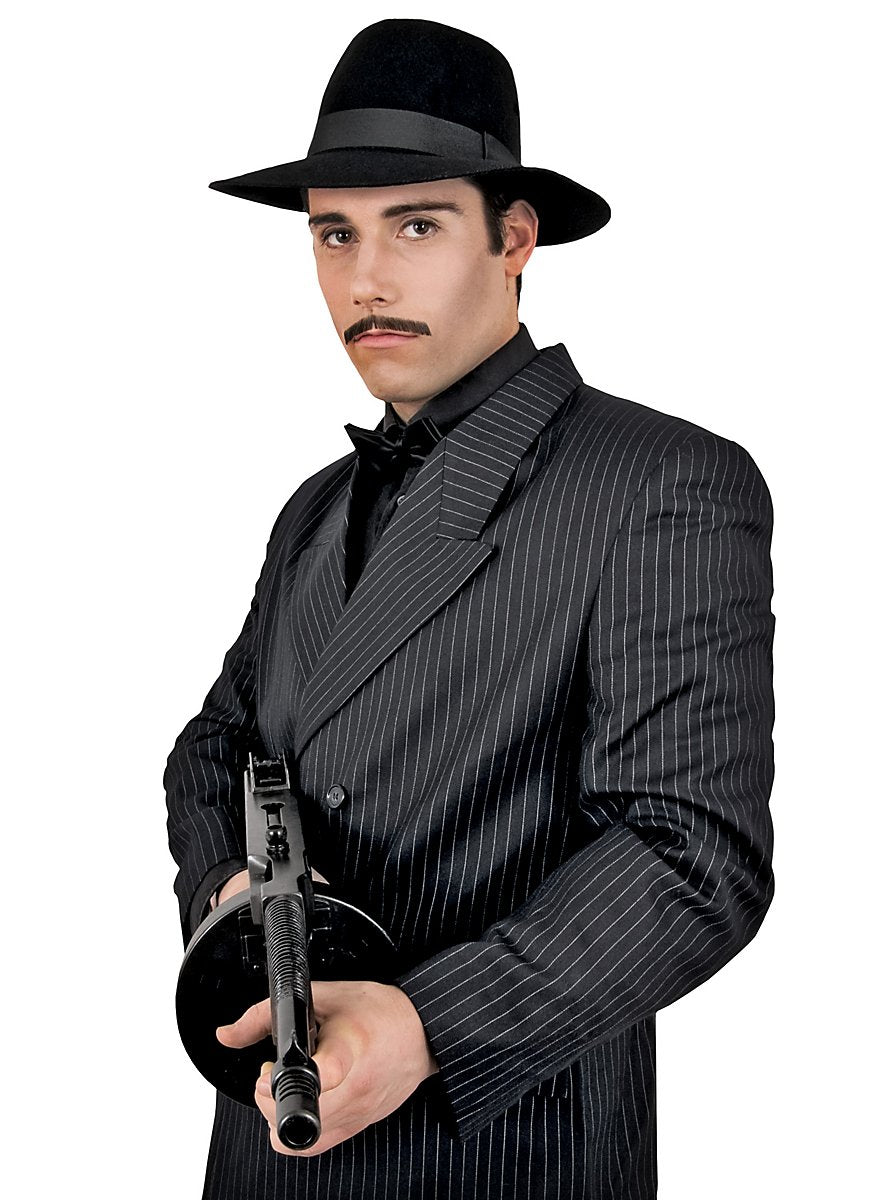 Gangster Schnurrbart Echthaar schwarz-Metamorph-Deinparadies.ch