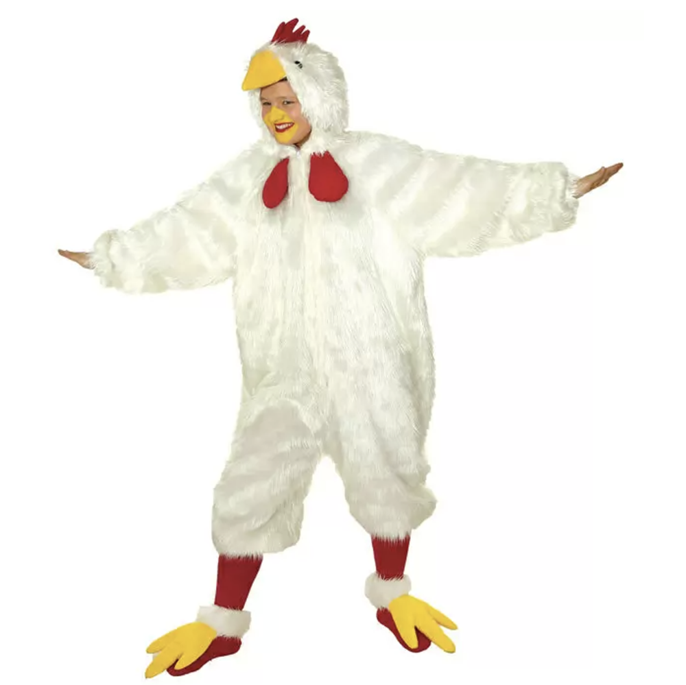 Full body costume white chicken Orlob Deinparadies.ch