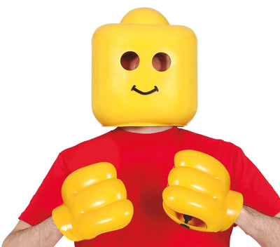 Gelbe Klemmstein Figur Maske & Handschuhe-Guirca-Deinparadies.ch