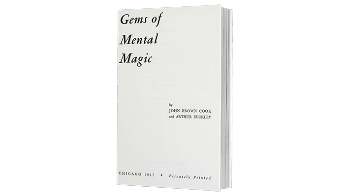 Gems of Mental Magic by Arthur Buckley and The Conjuring Arts Research Center - ebook Conjuring Arts Research Center Deinparadies.ch