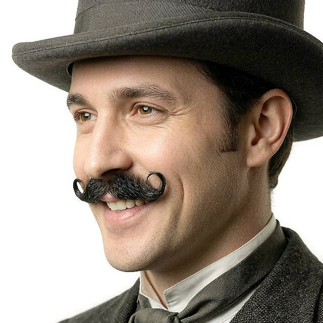 Gentleman Echthaar Schnurrbart | grau-Metamorph-Deinparadies.ch