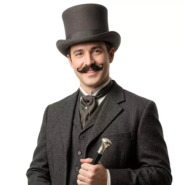 Gentleman Echthaar Schnurrbart | grau-Metamorph-Deinparadies.ch