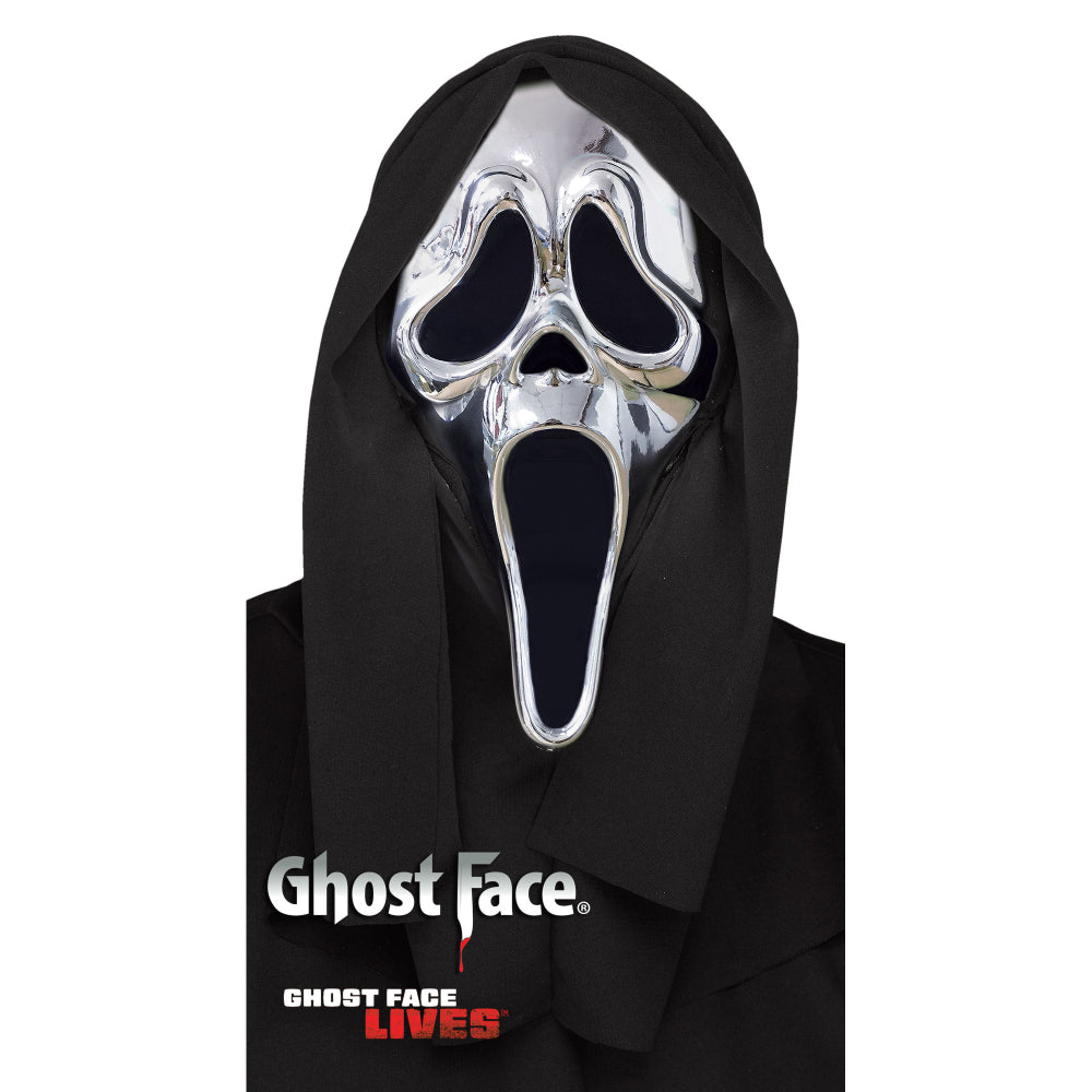Ghost Face® Silver Metallic Maske-Fun World-Deinparadies.ch