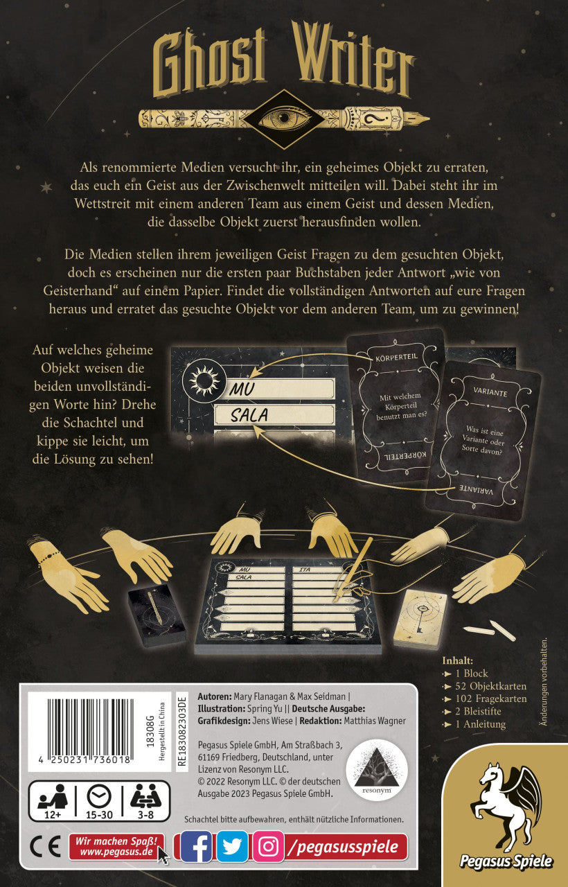 Ghost Writer | Empfohlen Spiel des Jahres 2024-Pegasus-Deinparadies.ch