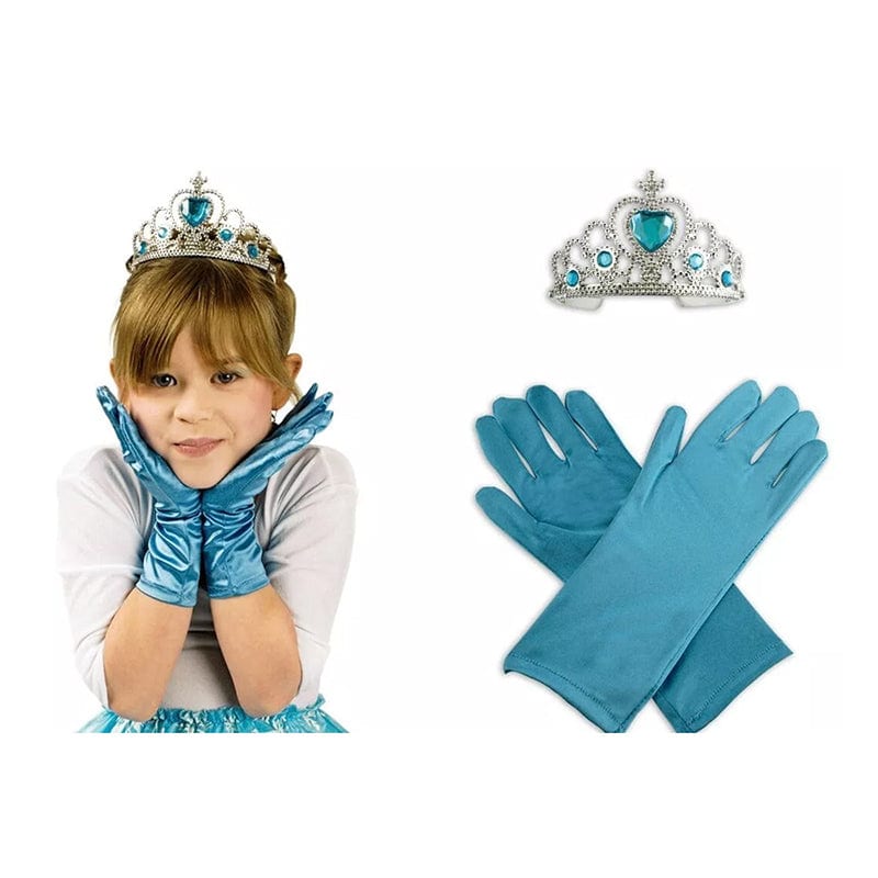 Glamor gloves and diadem blue Chaks at Deinparadies.ch