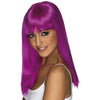 Perruque Glamorama | Poils longs - violet - Smiffys