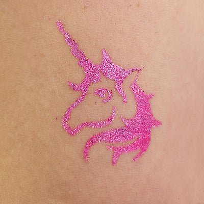 Glitter-Tattoo Schablone | 15x Einhorn-Grimas-Deinparadies.ch