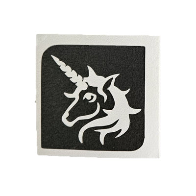 Glitter-Tattoo Schablone | 15x Einhorn-Grimas-Deinparadies.ch