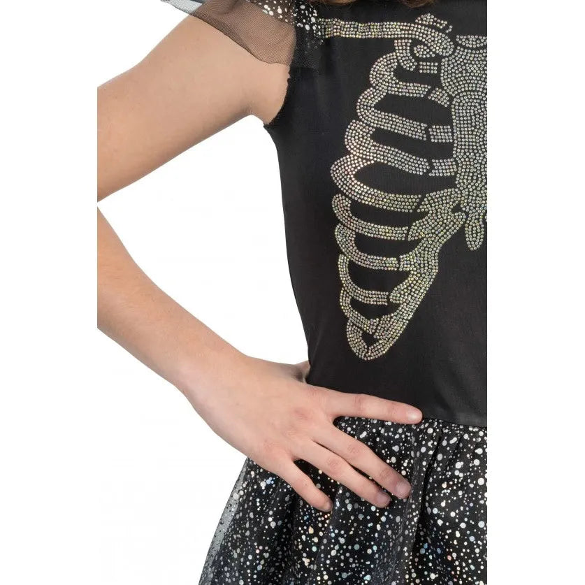 Glitzerndes Skelettkleid mit Tutu | Kinder-Chaks-Deinparadies.ch